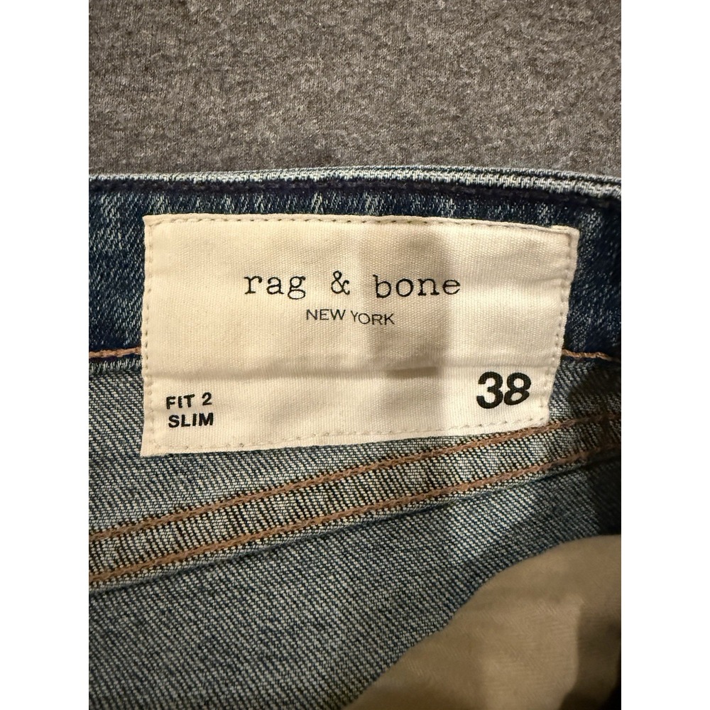 Rag & Bone Jeans Mens 38x26 Blue Fit 2 Slim Straight Denim